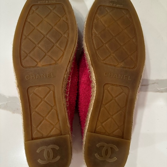 Like New Authentic Chanel Espadrilles Pink/Black Size 39 (8.5 US) - Picture 4 of 4